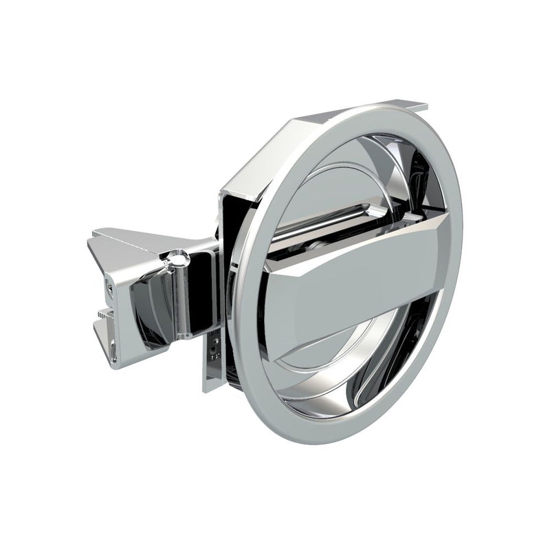 SOUTHCO Flush Cam Latch, Medium Size, Turn Clockwise to Latch / Lock, Single or Three - Point Latching, Standard Style Handle, Chrome Plated, Bright [44209]