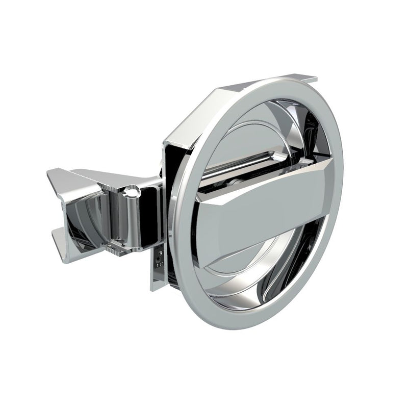 SOUTHCO Flush Cam Latch, Medium Size, Turn Clockwise to Latch / Lock, Single or Three - Point Latching, Standard Style Handle, Chrome Plated, Bright [11336]
