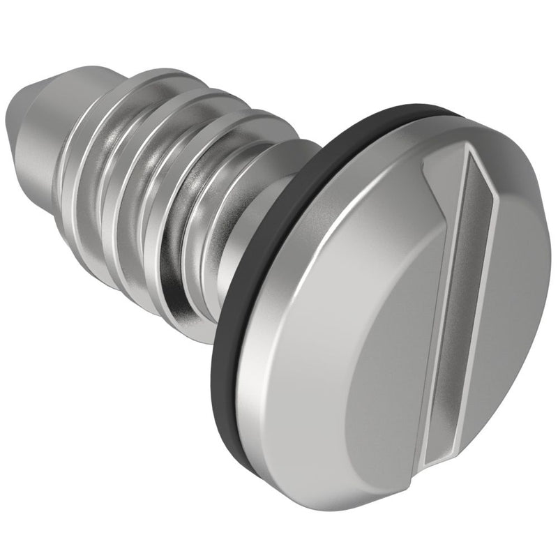 SOUTHCO Fast Lead Screw, Small Size, Slotted Recess, 2.2mm (.09 in) Max. Outer Panel, Steel, Zinc Plate, Bright chromate [09-11-103-11]