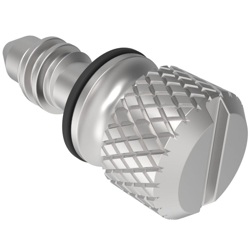 SOUTHCO Fast Lead Screw, Small Size, Knurled, 2.2mm (.09 in) Max. Outer Panel, Stainless Steel, Passivated [09-13-103-26]