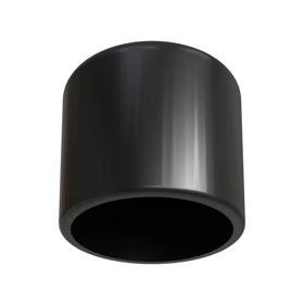 Essentra Round End Cap 44.5 mm 50.0 mm PVC Black [155107569907]; 10354056