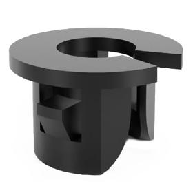 Essentra Snap Fit Bushing Nylon 6/6 Black [PGSA-0407A]; 10021200