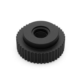 Essentra Knurled Nut M6 16.0 mm 6.0 mm Nylon 6/6 Black [0660040001VR]; 10064573