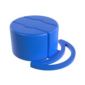 Essentra Tear Tab Cap UNF Threads, JIC Threads 20.4 mm LDPE Blue [16246]; 10091333