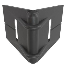 Essentra Edge Protector 18.0 mm 40.0 mm PP Black [110248]; 10073667