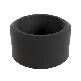 Essentra Recessed Pipe Cap 203.2 mm 15.0 mm Black LDPE [110425]; 10073971
