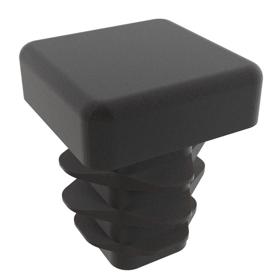 Essentra Square Tube Insert 13.0 mm 11.5 mm 2.0 mm 0.8 mm Black PE [111194]; 10077016