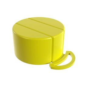 Essentra Tear Tab Cap BSP Threads, Gas Threads 34.0 mm LDPE Yellow [12376]; 10084748