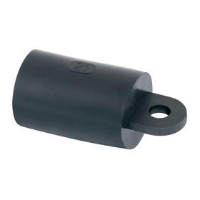 Essentra Flexible End Cap 23.0 mm 34.5 mm PVC Black [12714]; 10086384