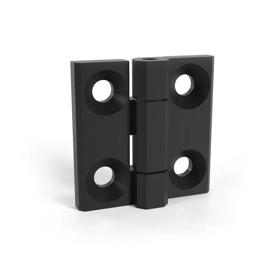 Essentra Leaf Hinge 90.0 mm 60.0 mm 8.2 mm Black Zamak [399125E]; 20074890