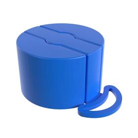 Essentra Tear Tab Cap UNF Threads, JIC Threads 29.8 mm LDPE Blue [16248]; 10091364