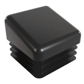 Essentra Square Tube Insert 2.0 mm 1.0 mm Black PE [460767]; 10246726
