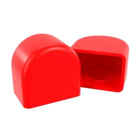 Essentra Banjo Union Cap 17.0 mm 9.8 mm HDPE Red [3770800]; 10101971