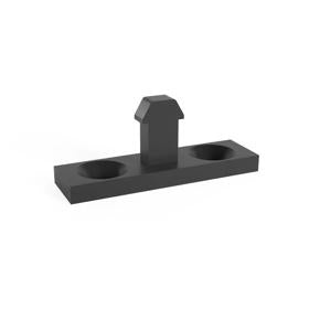 Essentra Panel Striker 10.2 mm 25.0 mm Acetal Black [DLS-2]; 10153826