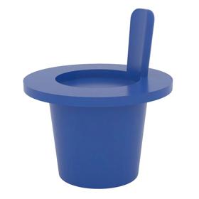 Essentra Side Pull Tab Plug 9.3 mm 7.6 mm LDPE Blue [P-7]; 10162866