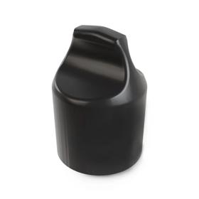 Essentra Pull Tab Cap 44.5 mm 38.0 mm PVC Black [205224069907]; 10360859