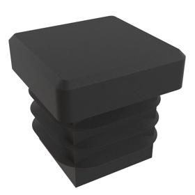 Essentra Square Tube Insert 18.0 mm 12.0 mm 2.0 mm 1.0 mm Black PE [056018069903]; 10180884