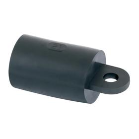 Essentra Flexible End Cap 30.0 mm 34.5 mm PVC Black [1287242]; 10087114