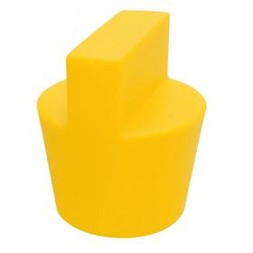 Essentra Tapered Plug 18.3 mm 44.4 mm Yellow Silicone [35-UP3H]; 10240939