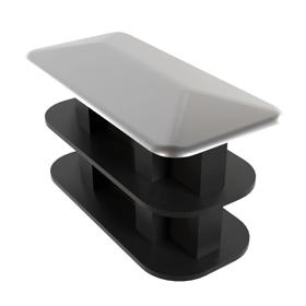 Essentra Rectangular Tube Insert 2.0 mm 1.0 mm Silver PE [460967]; 10247068