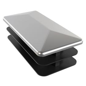 Essentra Rectangular Tube Insert 2.0 mm 1.0 mm Silver PE [460969]; 10247082