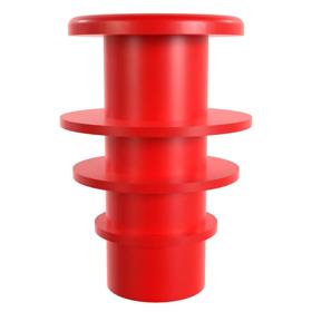 Essentra Ribbed Pipe-End Plug 21.8 mm 31.3 mm Red LDPE - PIR [492207]; 10272732