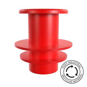 Essentra Ribbed Pipe-End Plug 27.6 mm 31.4 mm Red LDPE - PIR [492210]; 10272763