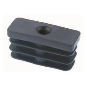 Essentra Rectangular Tube Insert M10 50.0 mm 25.0 mm HDPE Black [498616]; 10286449