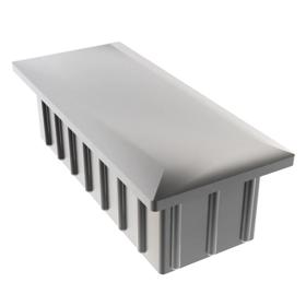 Essentra Rectangular Tube Insert 40.0 mm 10.0 mm 1.5 mm Silver ABS [499130]; 10289181