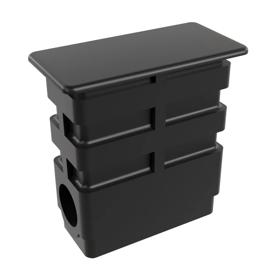 Essentra Rectangular Threaded Insert Black Nylon [499268]; 10290019