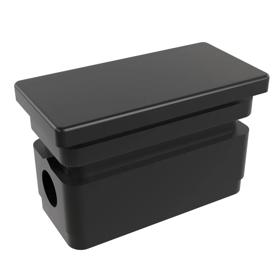 Essentra Rectangular Threaded Insert Black Nylon [499264]; 10290002