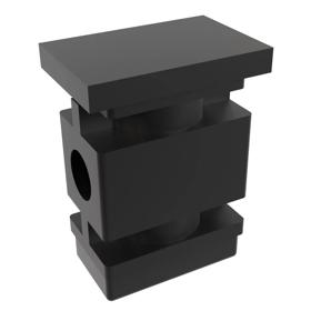 Essentra Rectangular Threaded Insert Black Nylon [499277]; 10290064
