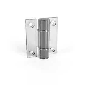 Essentra Leaf Hinge 55.0 mm 65.0 mm 3.0 mm Clear [550040]; 10299746