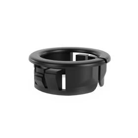 Essentra Snap Fit Bushing 25.4 mm 20.2 mm 0.8-3.2 mm PA Black [NM22OCB1000]; 10314593
