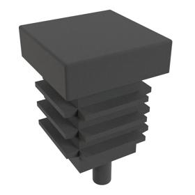 Essentra Square Tube Insert 13.0 mm 11.5 mm 2.0 mm 1.5 mm Black PE [056013069903]; 10326893