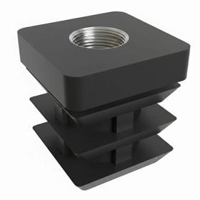 Essentra Threaded Insert Square M10 20.0 mm 2.0 mm PA6 [063015011401]; 10328071