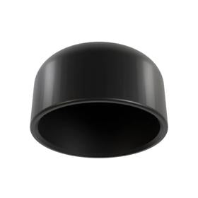 Essentra Round End Cap 47.6 mm 25.0 mm PVC Black [155107669907]; 10354063