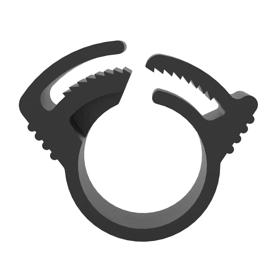 Essentra Hose Clamp 12.1 mm 13.6 mm Nylon 6/6 Black [22HC0468B]; 10362372