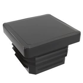 Essentra Square Tube Insert 40.0 mm 19.3 mm 4.0 mm 3.0 mm Black PE [461299]; 10376973