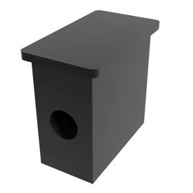 Essentra Rectangular Threaded Insert Black Nylon [499266]; 10435625