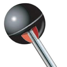 Essentra Ball Knob 25.0 mm (DIA) Non Threaded Black [460608]; 10246566