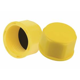 Essentra Threaded Sealing Cap 1-1/16-12 in HDPE Yellow [467066]; 10263129