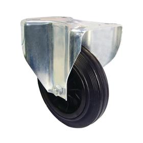 Essentra Fixed Plate Castor 100.0 mm 30.0 mm Black [491073]; 10269817