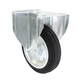 Essentra Fixed Plate Castor 125.0 mm 37.5 mm Black [491096]; 10270004