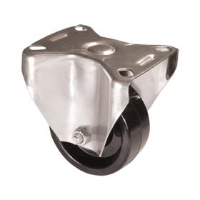 Essentra Fixed Plate Castor 100.0 mm 35.0 mm Black [494710]; 10277461