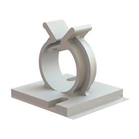 Essentra Cable Clamp Adhesive, Screw mount 15.9 mm PA Natural [RWSB-10-19]; 10168950
