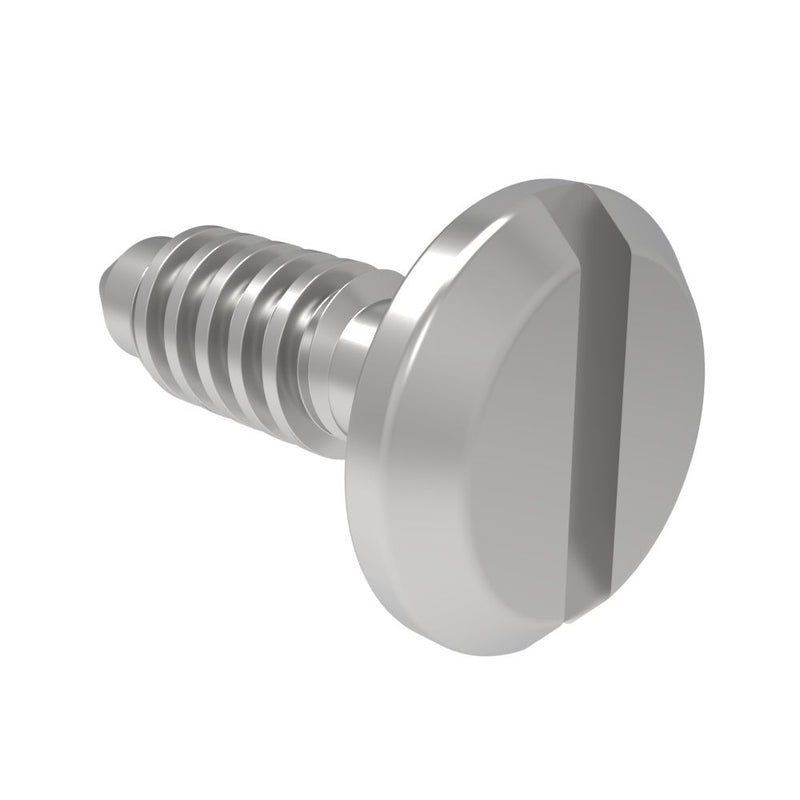SOUTHCO Fast Lead Screw, Medium Size, Slotted Recess, 3.2mm (.13 in) Max. Outer Panel, Steel, Zinc Plate, Bright chromate, plus sealer [12-11-304-11]