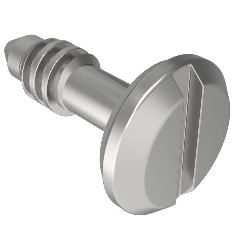 SOUTHCO Fast Lead Screw, Medium Size, Slotted Recess, 4.5mm (.18 in) Max. Outer Panel, Stainless Steel, Passivated [12-11-305-12]