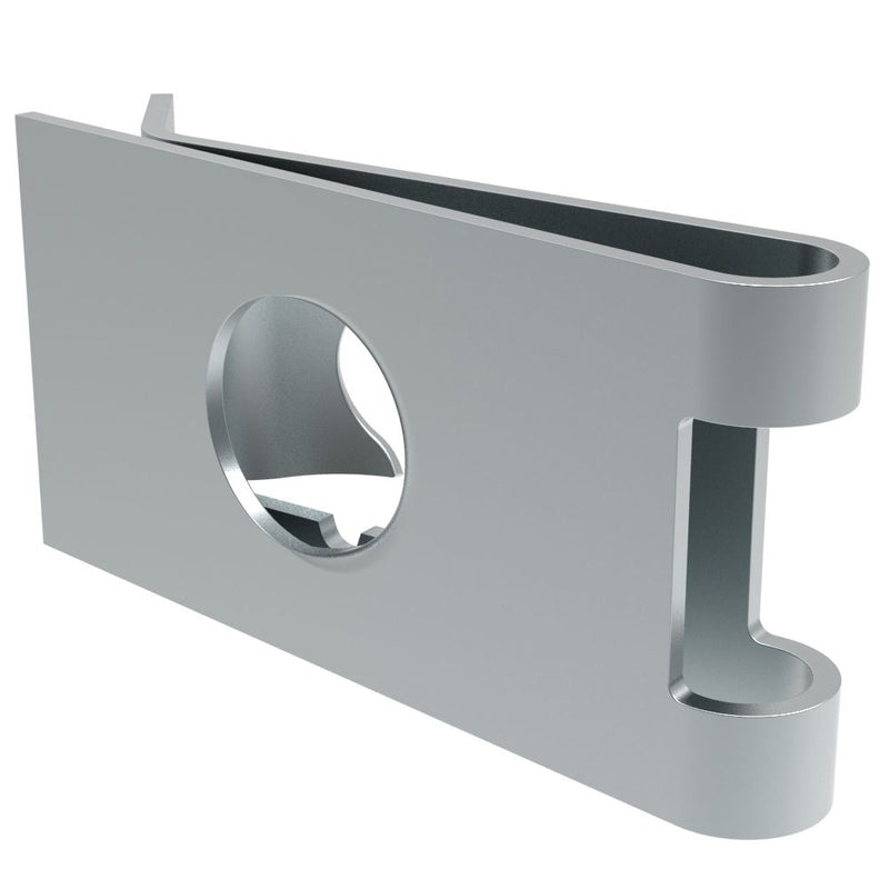 SOUTHCO Fast Lead Receptacle, Medium Size, Clip-on, U, Steel, Zinc Immersion Coating [12-11029-11]
