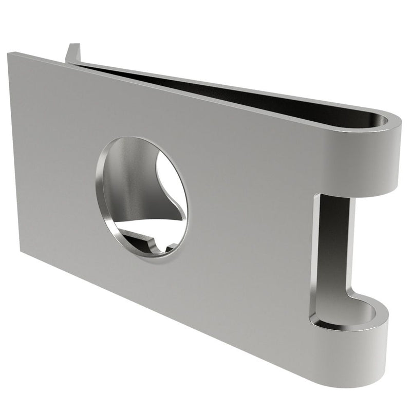 SOUTHCO Fast Lead Receptacle, Medium Size, Clip-on, U, Stainless Steel, Passivated [12-11017-12]